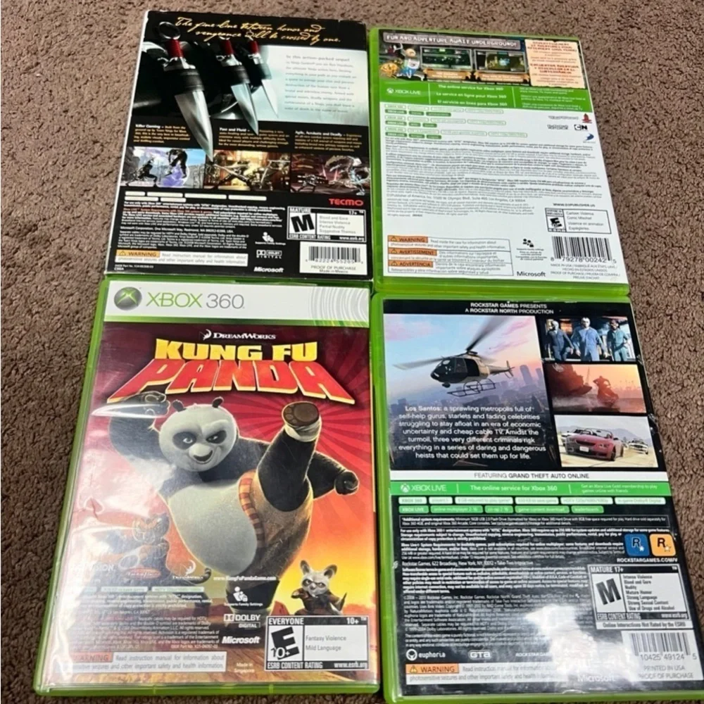 XBOX GAME Lot of 5 Xbox 360